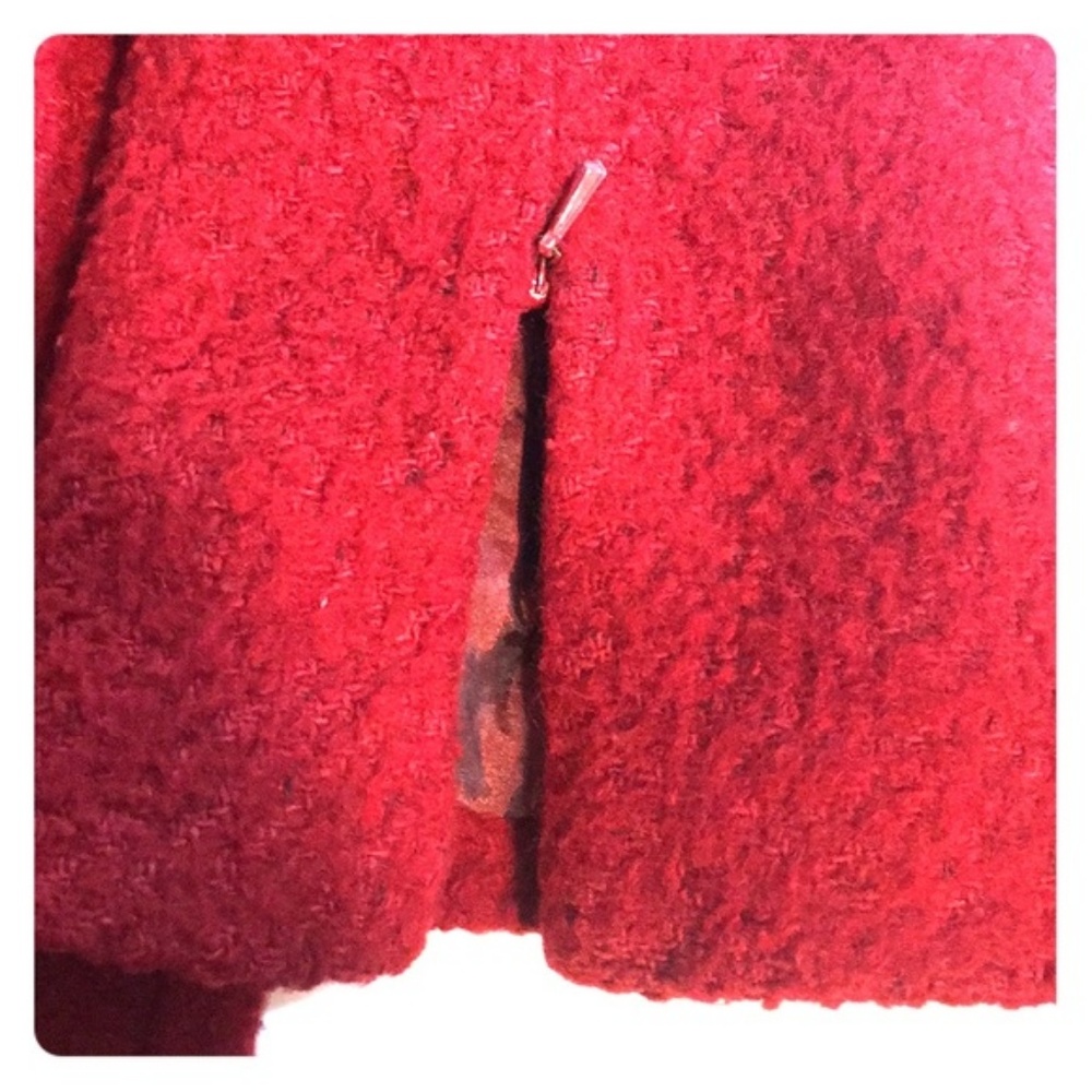 Express Wool Blend Coat in Red - Picture 3 of 5